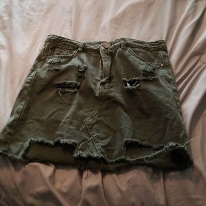 Olive green skirt